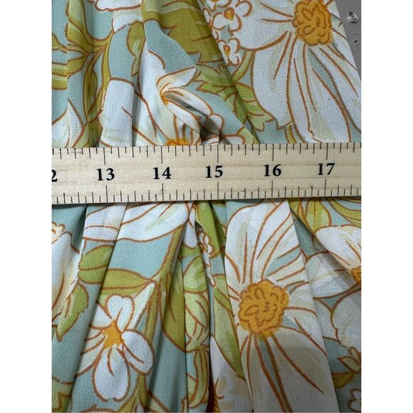 NWOT Rachel Parcell Daisy Floral Chiffon Drawstring Midi-Dress Women's XS - Picture 9 of 12